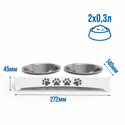 Двойная миска для кормления «Дружок-2»